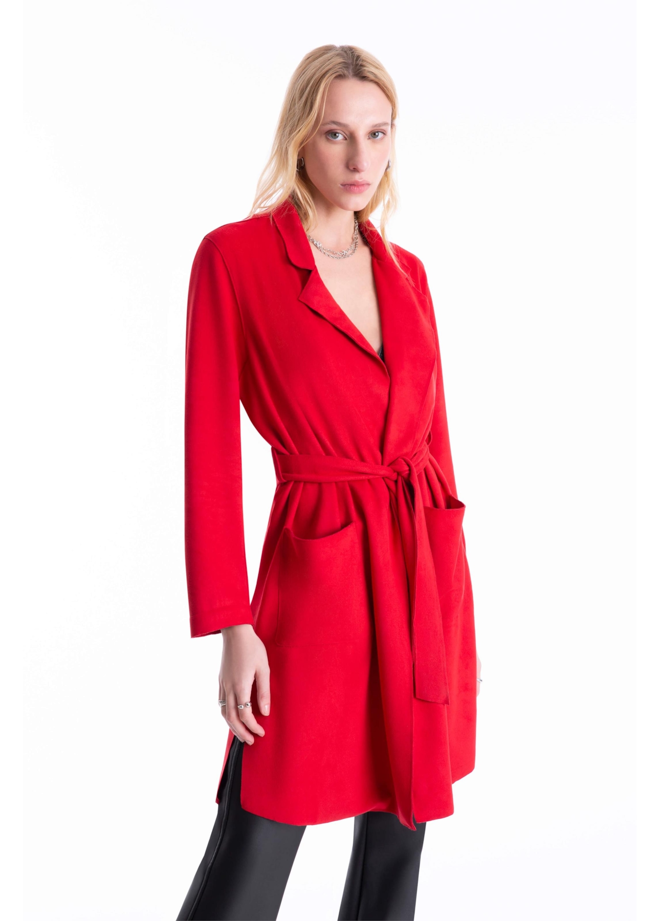 Sobretudo Nobu Belt Vermelho