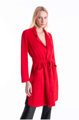 Sobretudo Nobu Belt Vermelho