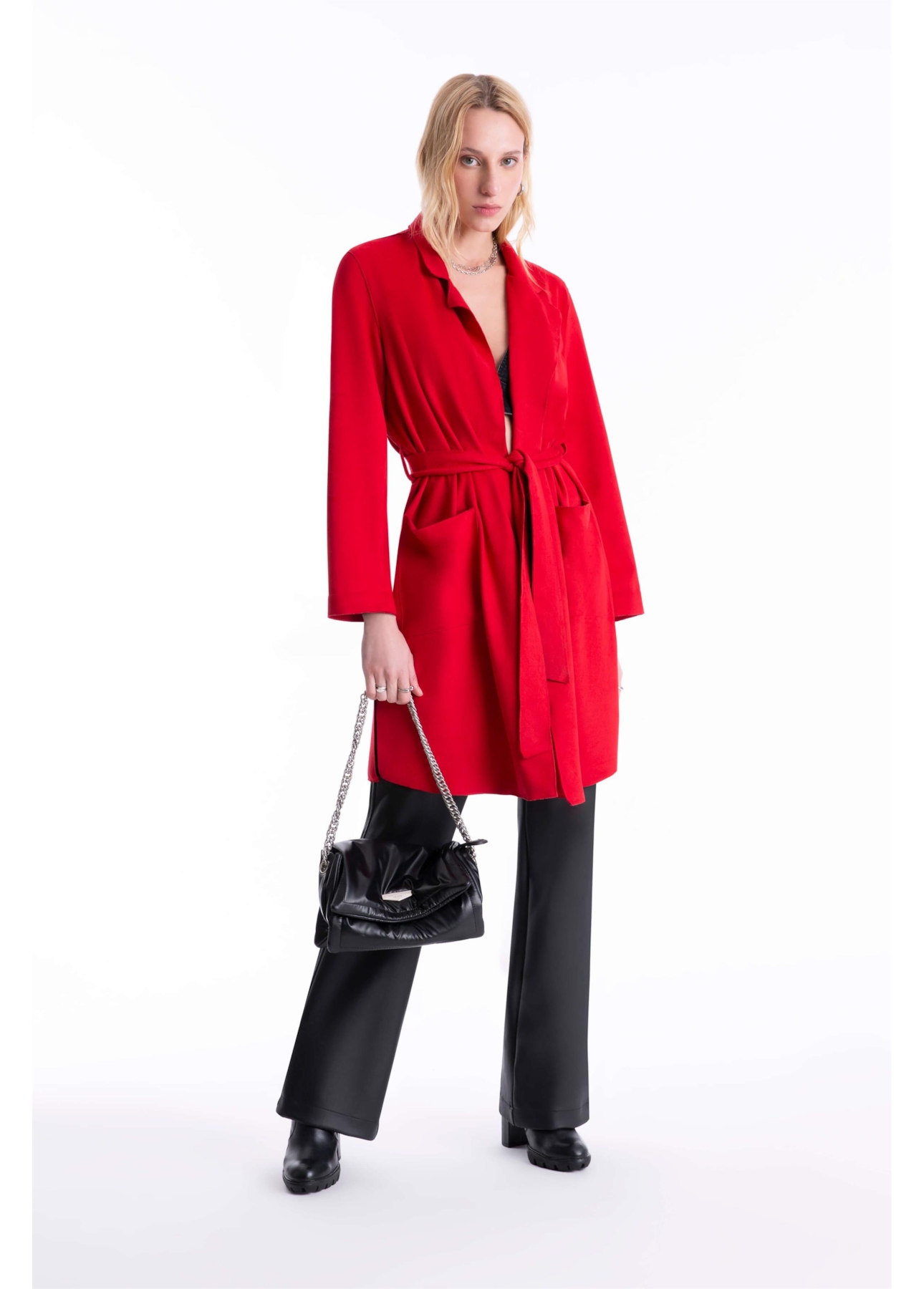 Sobretudo Nobu Belt Vermelho