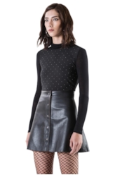 Suede Reversible Skirt Caramelo