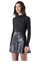 Suede Reversible Skirt Caramelo