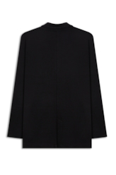 Suedine Double Button Blazer Preto