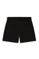 Suedine Double Button Shorts Preto