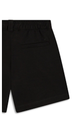 Suedine Double Button Shorts Preto