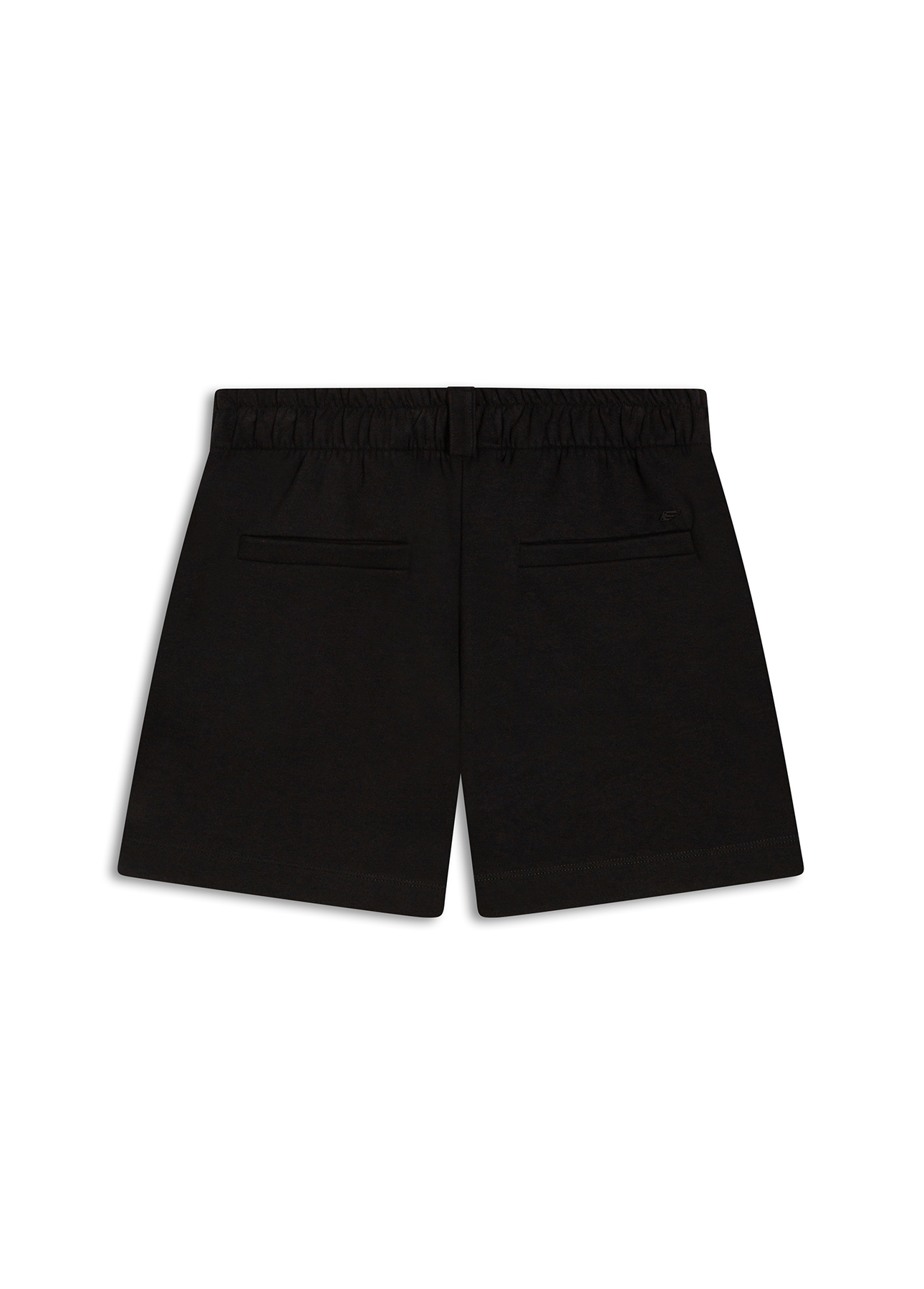 Suedine Double Button Shorts Preto