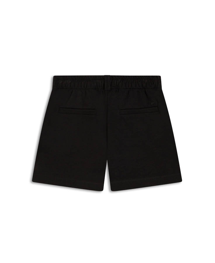 Suedine Double Button Shorts Preto