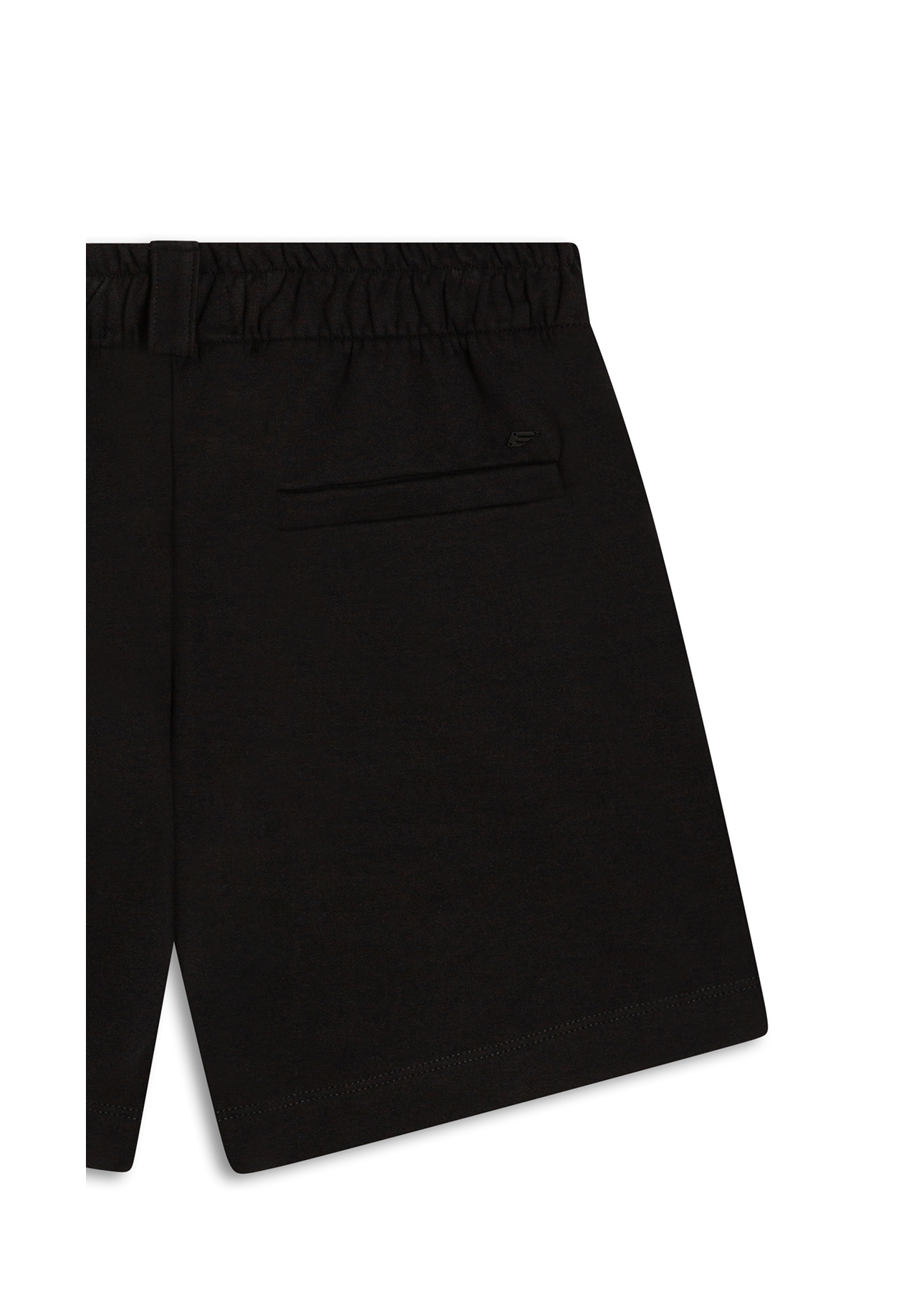 Suedine Double Button Shorts Preto