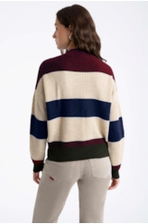 Suéter Tricot Ellus Listras Dark Wine