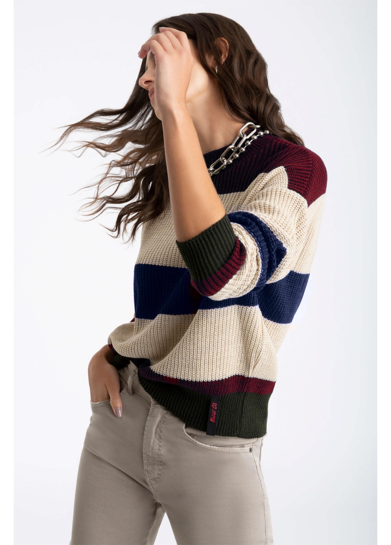 Suéter Tricot Ellus Listras Dark Wine
