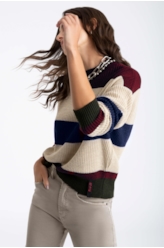 Suéter Tricot Ellus Listras Dark Wine