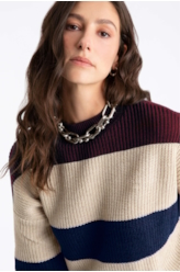 Suéter Tricot Ellus Listras Dark Wine