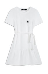 Surface Rufle Dress Big Pocket Off White