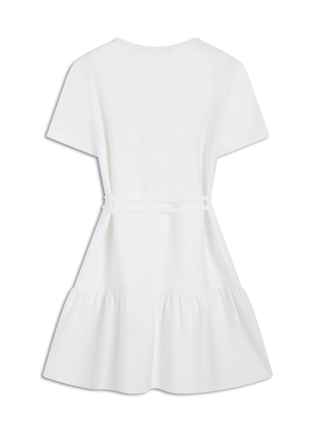 Surface Rufle Dress Big Pocket Off White