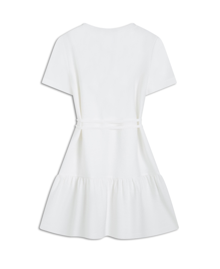 Surface Rufle Dress Big Pocket Off White