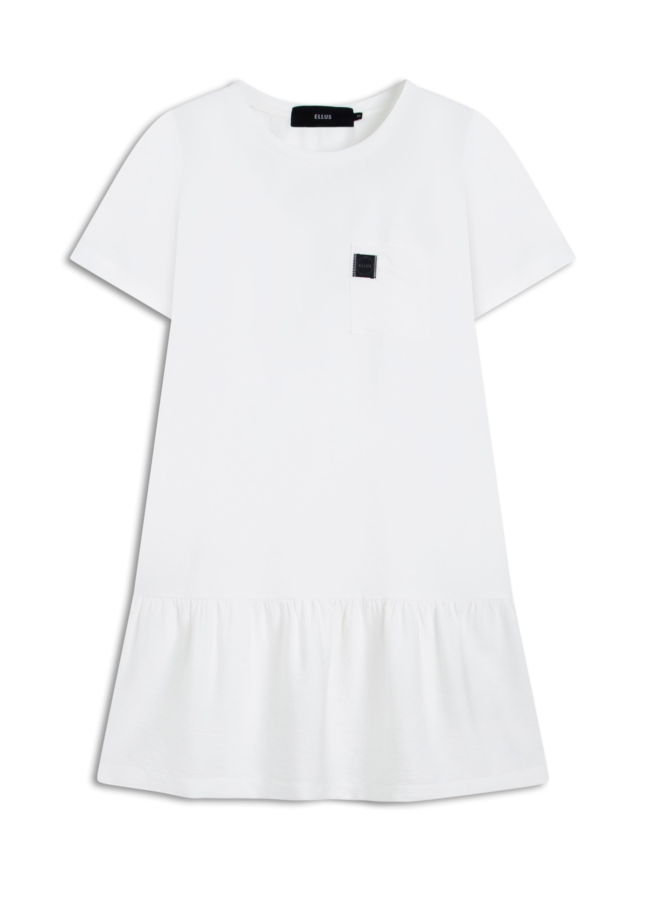 Surface Rufle Dress Big Pocket Off White