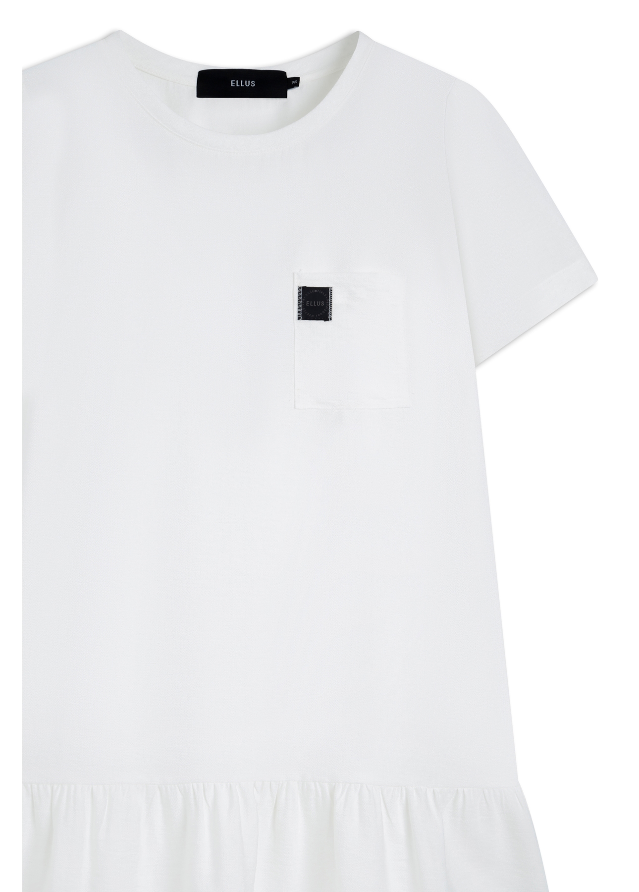 Surface Rufle Dress Big Pocket Off White