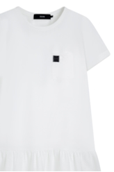 Surface Rufle Dress Big Pocket Off White