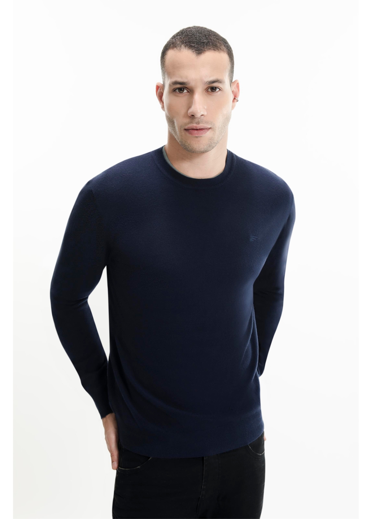 Sweater Modal Jersey Dark Navy