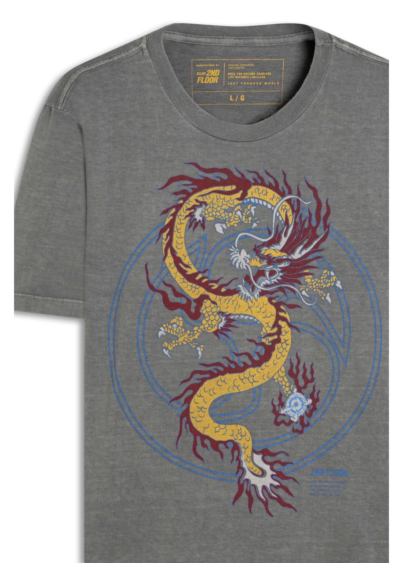 T-Shirt Basic Dragon Preto