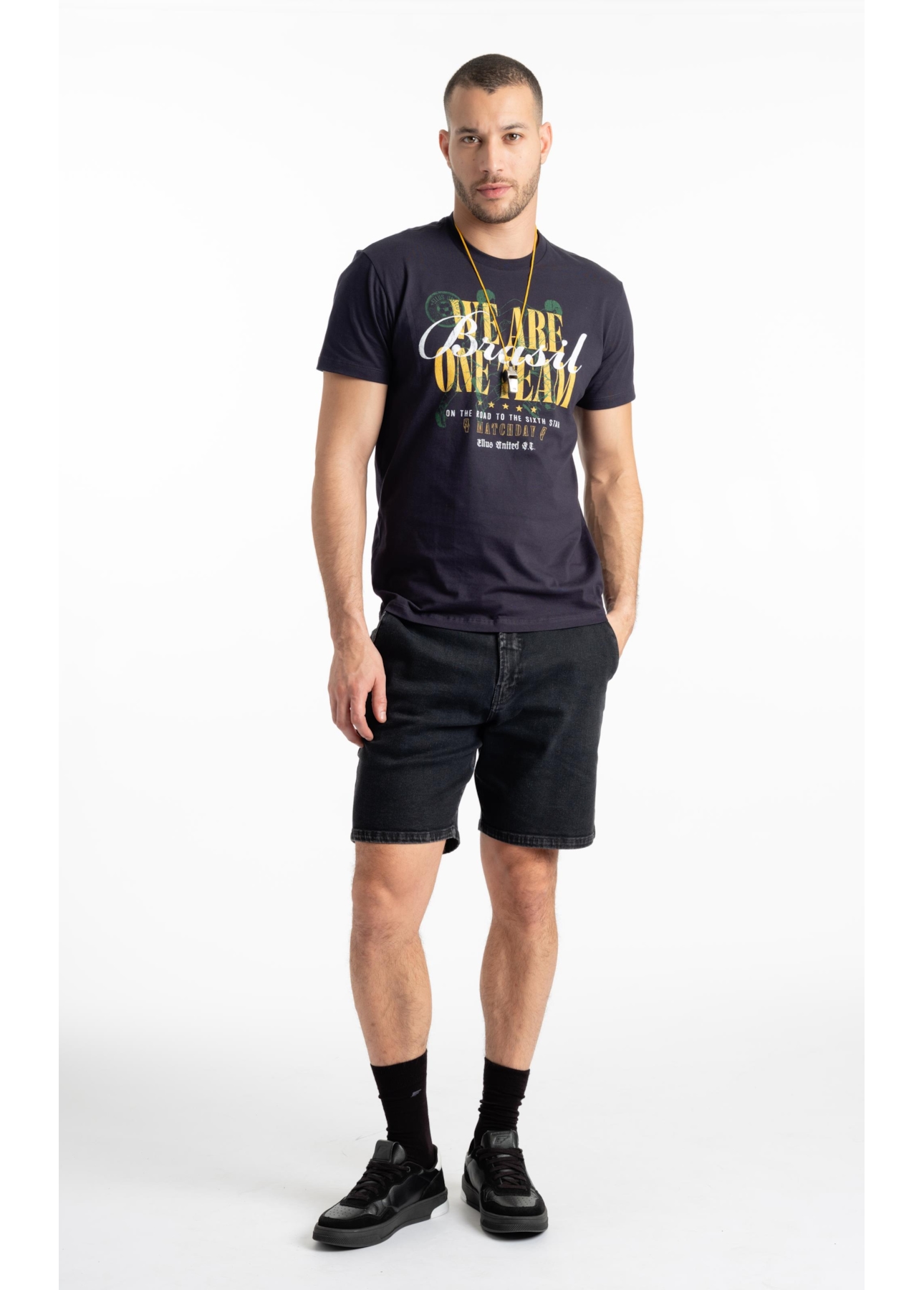 T-Shirt Brasil We Re One Team Dark Navy