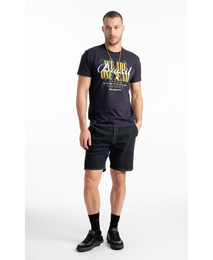 T-Shirt Brasil We Re One Team Dark Navy