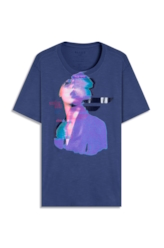 t Shirt Classic Flame Face Azul Jeans
