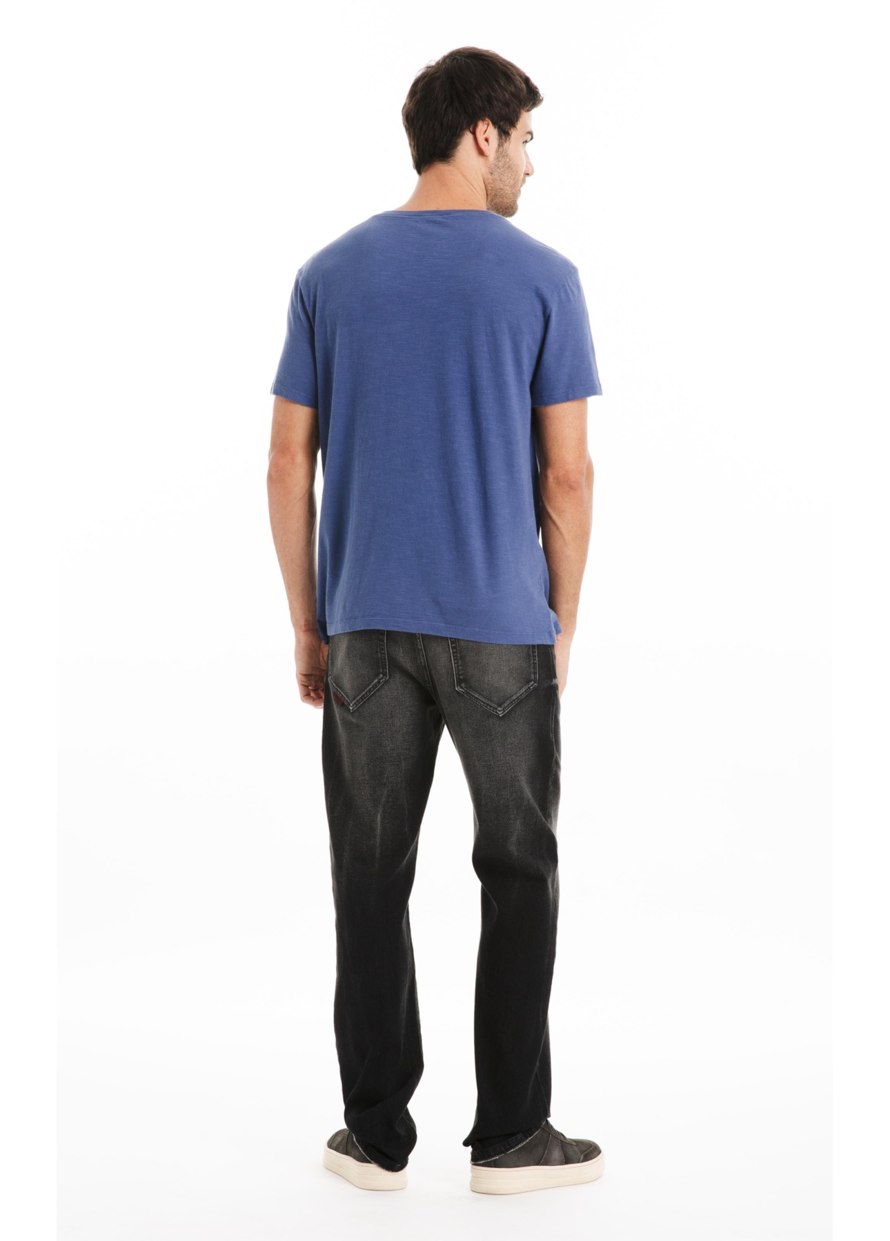 t Shirt Classic Flame Face Azul Jeans