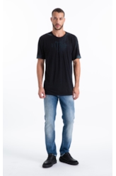 T-Shirt Cotton Devore High Flush Classic Mc Petroleo