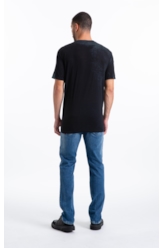 T-Shirt Cotton Devore High Flush Classic Mc Petroleo