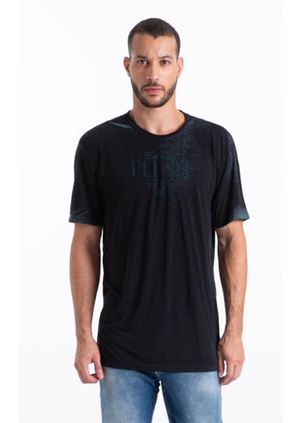 T-Shirt Cotton Devore High Flush Classic Mc Petroleo