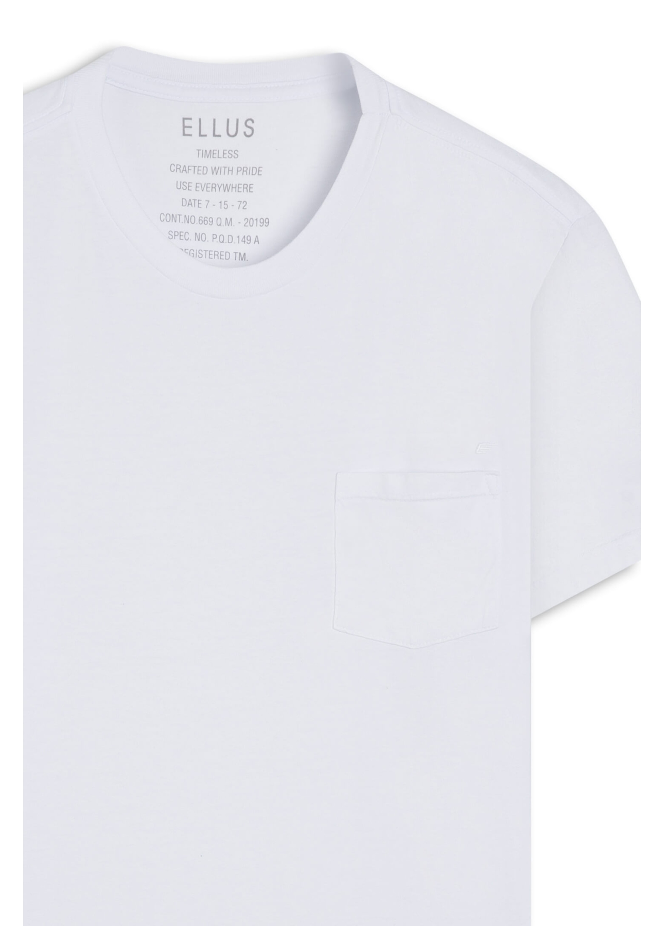T-Shirt Cotton Easa Pocket Branco