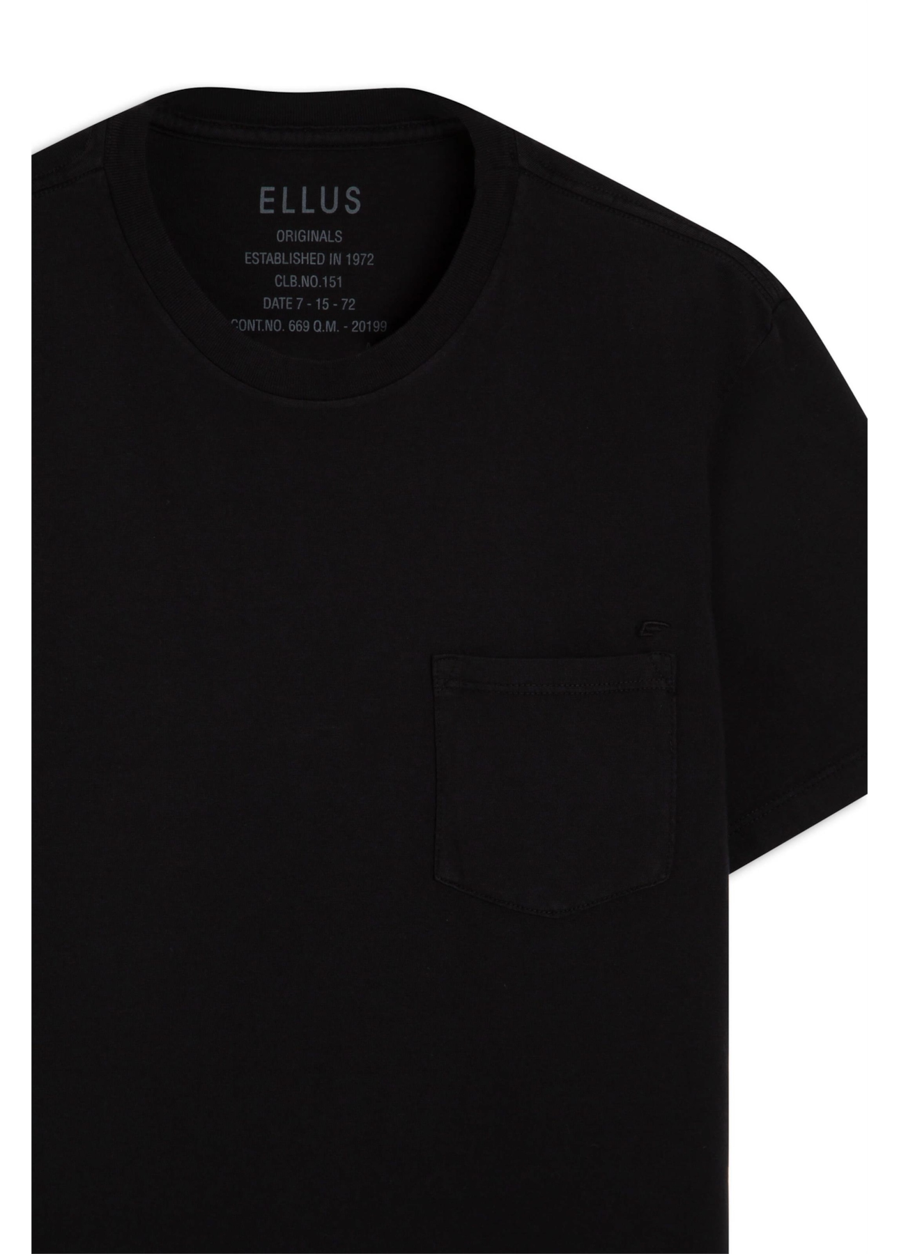 T-Shirt Cotton Easa Pocket Preto