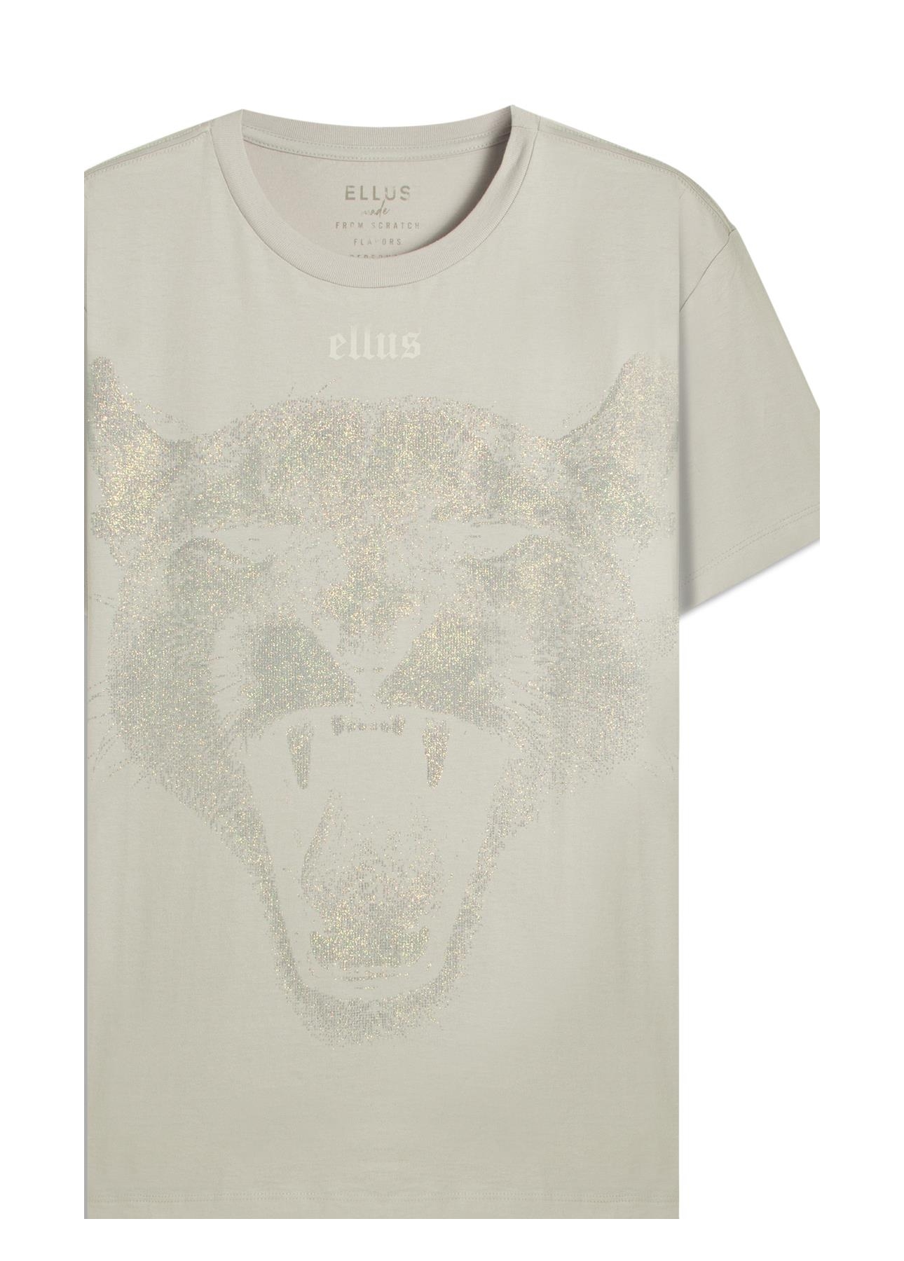 T-Shirt Cotton Fine Cougar Ellus Azul Seco
