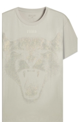 T-Shirt Cotton Fine Cougar Ellus Azul Seco
