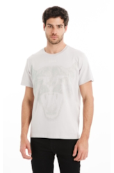 T-Shirt Cotton Fine Cougar Ellus Azul Seco