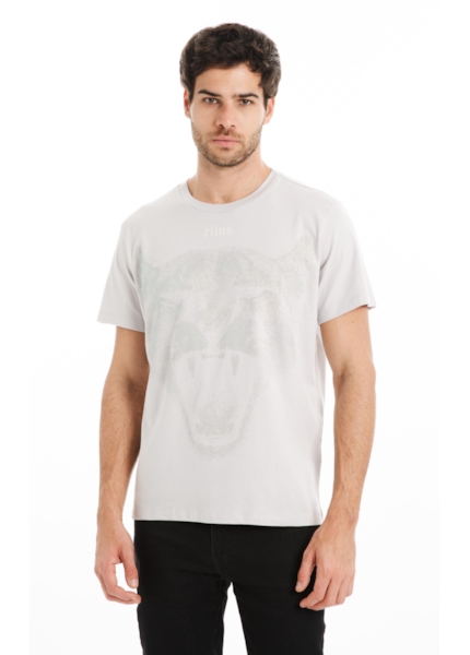 T-Shirt Cotton Fine Cougar Ellus Azul Seco