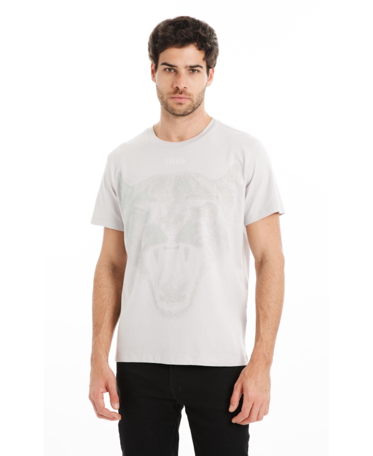 T-Shirt Cotton Fine Cougar Ellus Azul Seco
