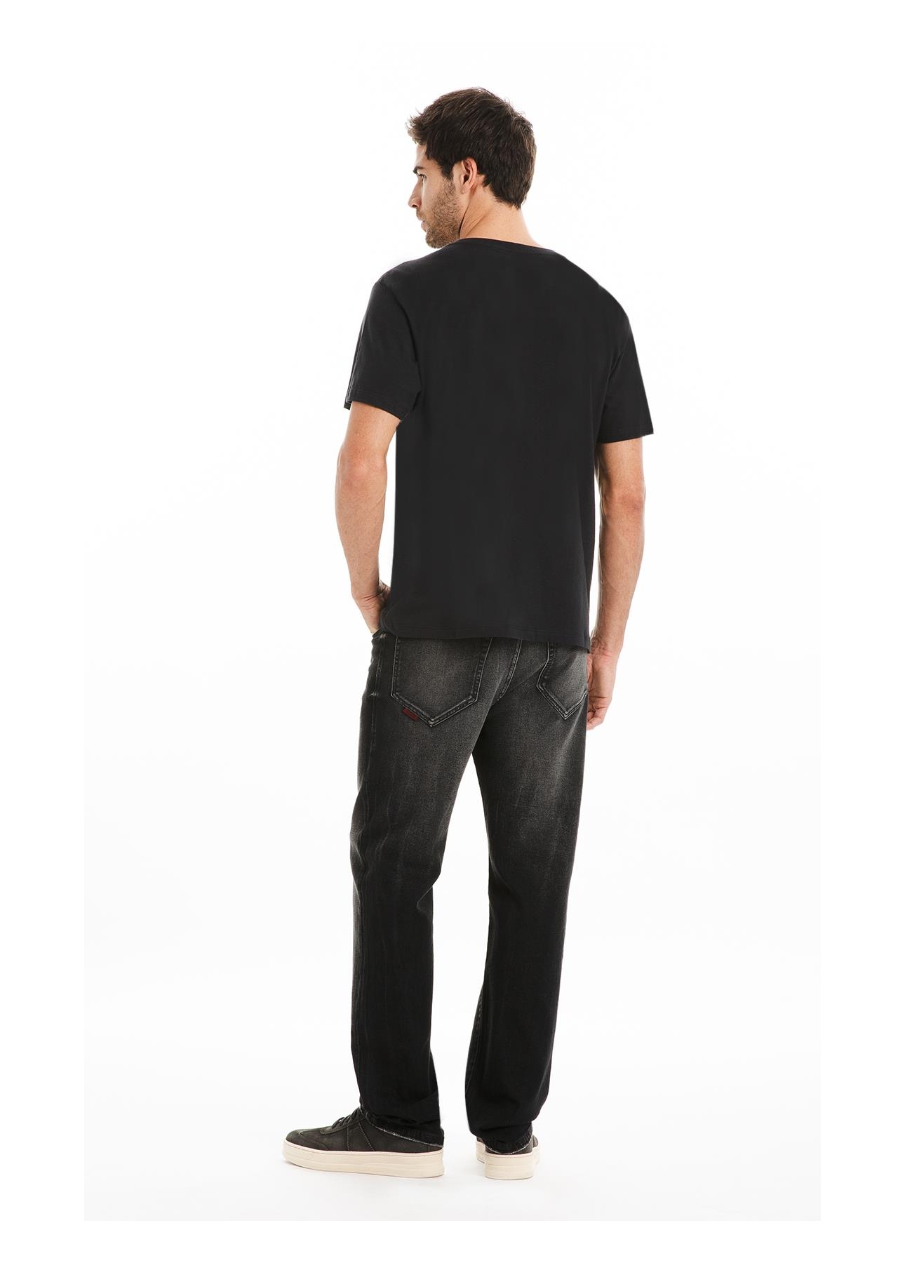 T-Shirt Cotton Fine Cougar Ellus Preto