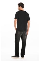 T-Shirt Cotton Fine Cougar Ellus Preto