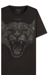 T-Shirt Cotton Fine Cougar Ellus Preto