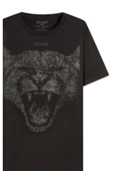 T-Shirt Cotton Fine Cougar Ellus Preto