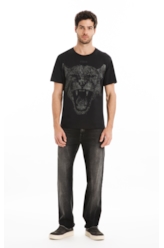 T-Shirt Cotton Fine Cougar Ellus Preto