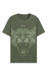 T-Shirt Cotton Fine Cougar Ellus Verde Army
