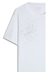 T-Shirt Cotton Fine e Compass Hotfix Classic Off White