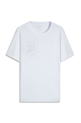 T-Shirt Cotton Fine e Compass Hotfix Classic Off White