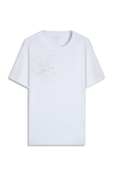 T-Shirt Cotton Fine e Compass Hotfix Classic Off White