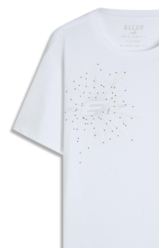 T-Shirt Cotton Fine e Compass Hotfix Classic Off White