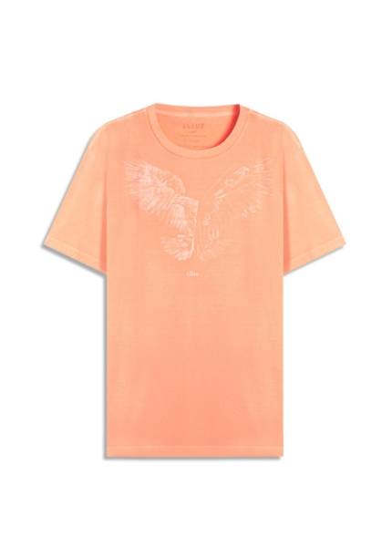 T-Shirt Cotton Fine Eagle Laranja Fluor