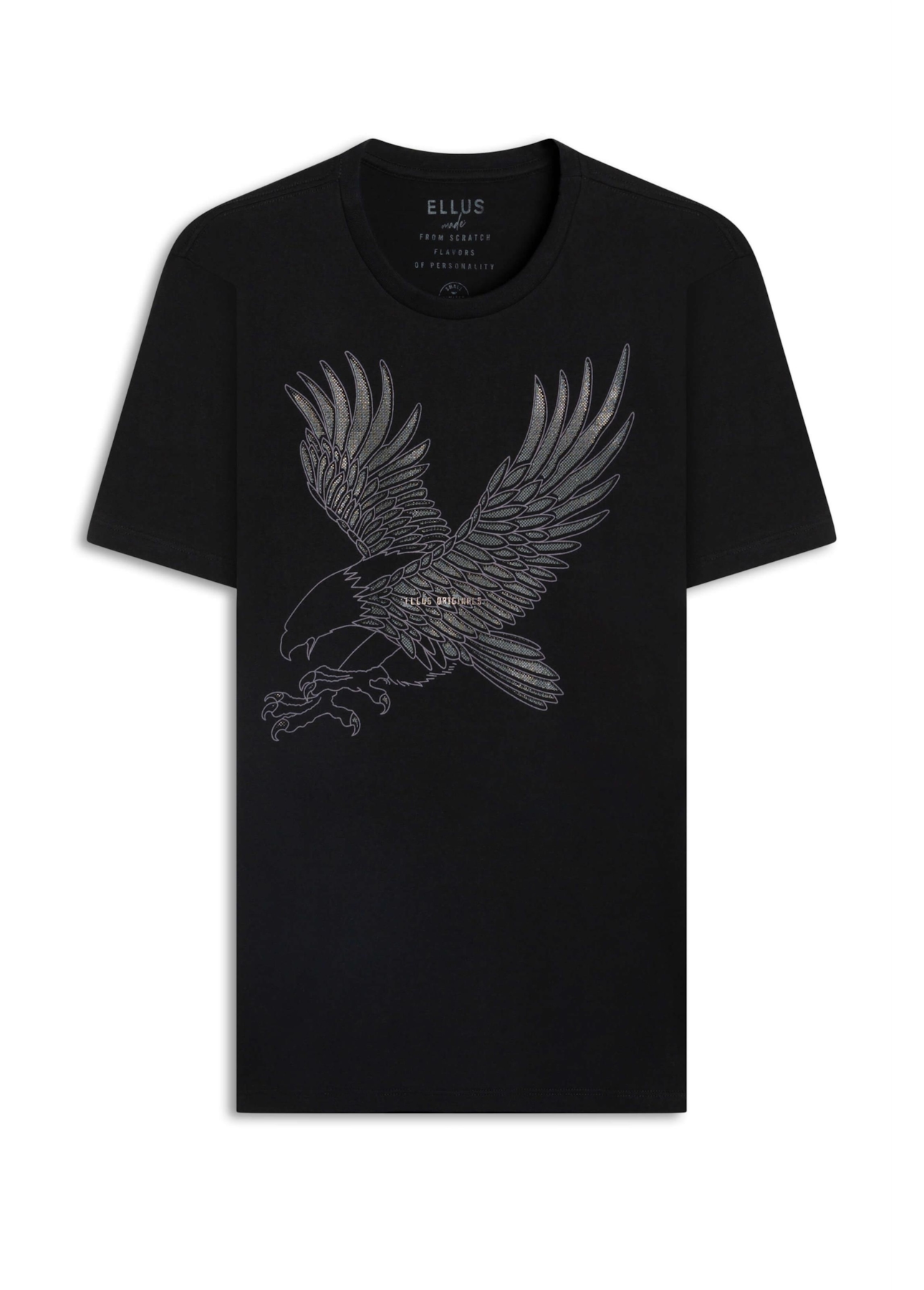 T-Shirt Cotton Fine Eagle Pino Preto