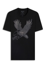 T-Shirt Cotton Fine Eagle Pino Preto